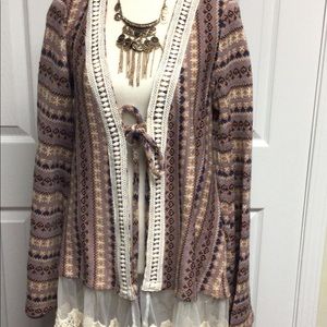 Multicolored Lace Sweater